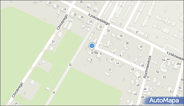 Grudziądz, Towarzystwa Jaszczurczego, 4, mapa Grudziądza