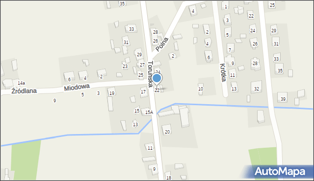 Grzegorzew, Toruńska, 22, mapa Grzegorzew