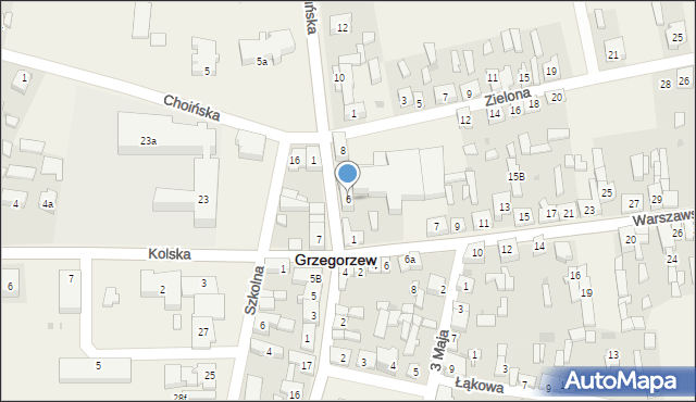 Grzegorzew, Toruńska, 6, mapa Grzegorzew