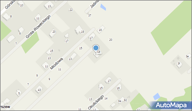 Henryszew, Topolowa, 104H, mapa Henryszew