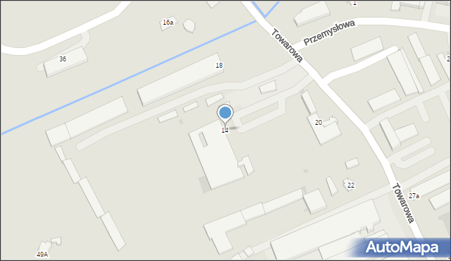 Jasło, Towarowa, 14, mapa Jasła