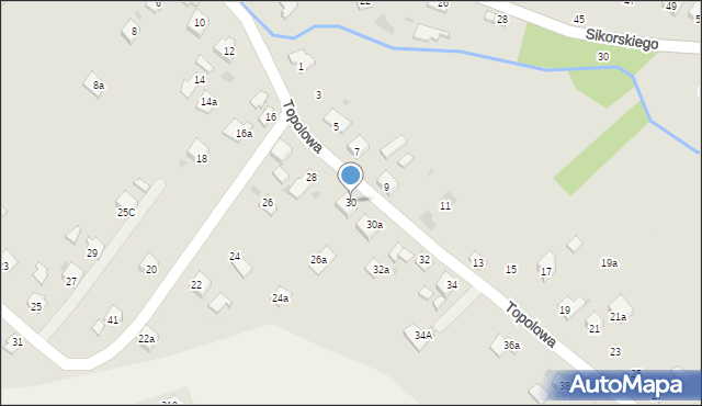 Jedlicze, Topolowa, 30, mapa Jedlicze