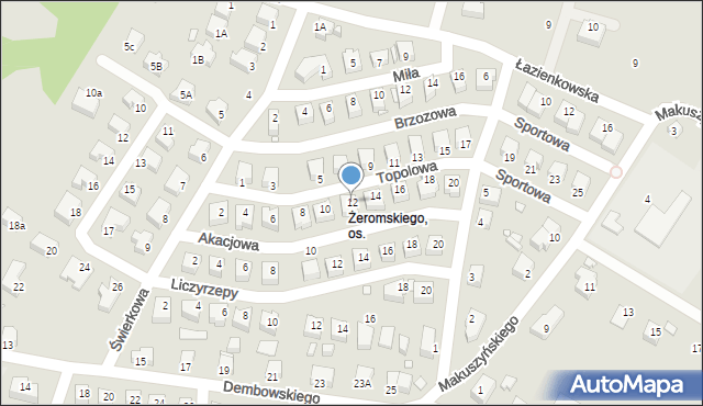 Jelenia Góra, Topolowa, 12, mapa Jelenia Góra