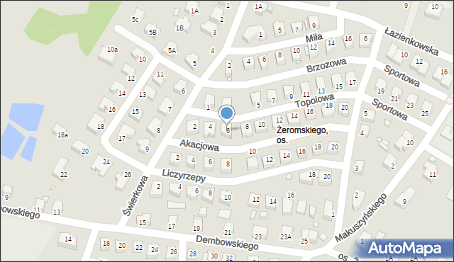 Jelenia Góra, Topolowa, 6, mapa Jelenia Góra