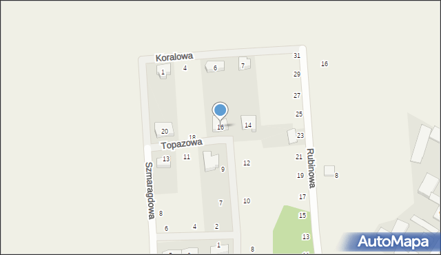 Jerzykowo, Topazowa, 16, mapa Jerzykowo