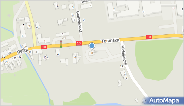 Kalisz Pomorski, Toruńska, 8, mapa Kalisz Pomorski