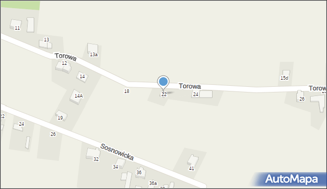 Kaniów, Torowa, 22, mapa Kaniów