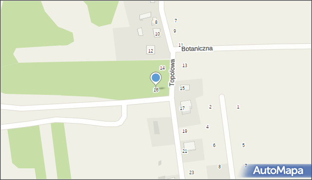 Klepaczka, Topolowa, 16, mapa Klepaczka