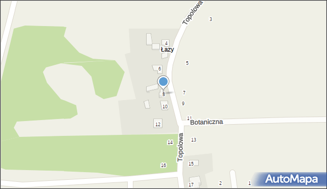 Klepaczka, Topolowa, 8, mapa Klepaczka