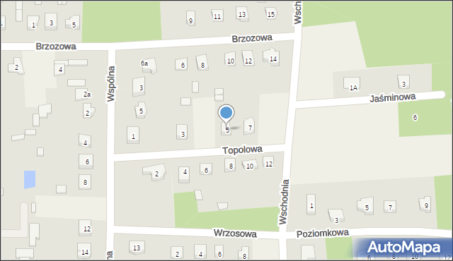 Kleszczów, Topolowa, 5, mapa Kleszczów