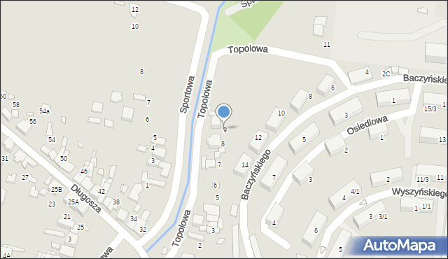 Kłobuck, Topolowa, 9, mapa Kłobuck
