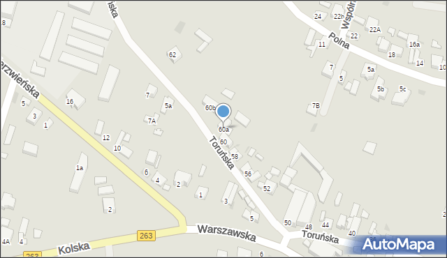 Kłodawa, Toruńska, 60a, mapa Kłodawa