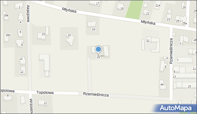 Kobylnica, Topolowa, 21, mapa Kobylnica