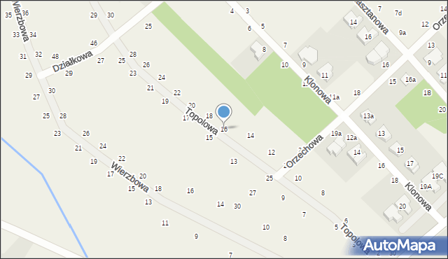 Kobylniki, Topolowa, 16, mapa Kobylniki