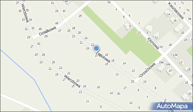 Kobylniki, Topolowa, 17, mapa Kobylniki