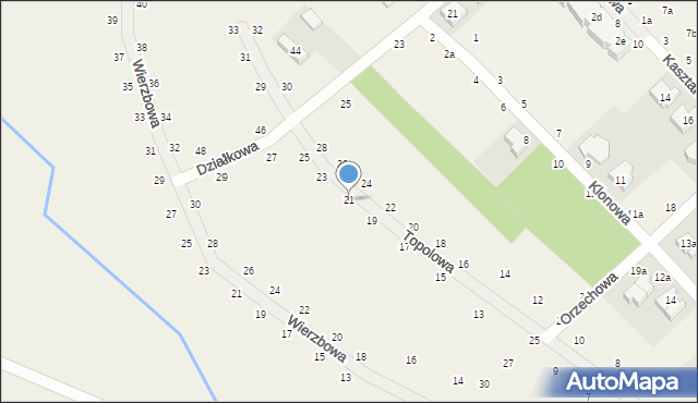 Kobylniki, Topolowa, 21, mapa Kobylniki