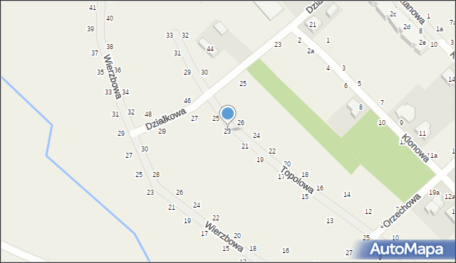 Kobylniki, Topolowa, 23, mapa Kobylniki