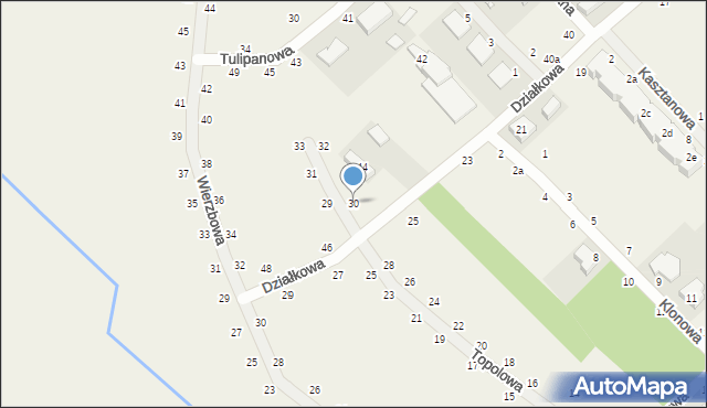 Kobylniki, Topolowa, 30, mapa Kobylniki