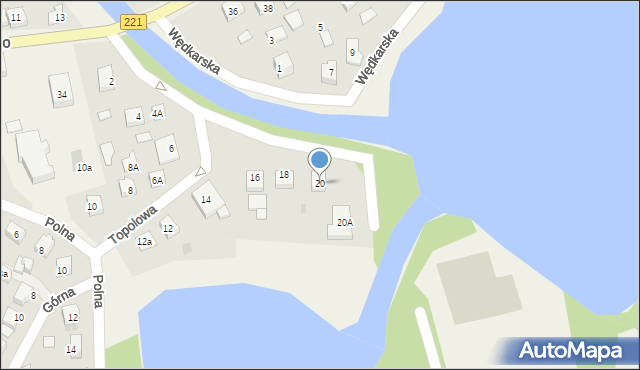 Kolbudy, Topolowa, 20, mapa Kolbudy