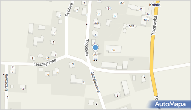 Kolnik, Topolowa, 2/2, mapa Kolnik