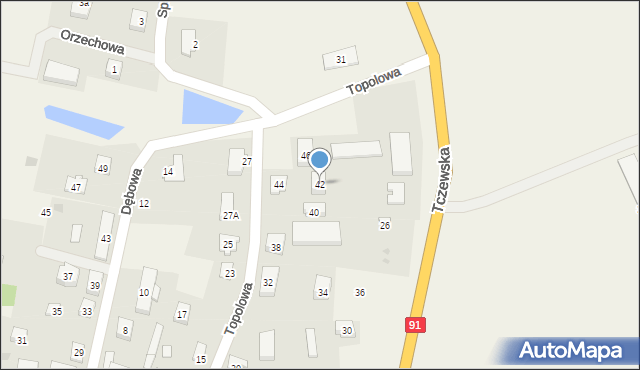 Kolnik, Topolowa, 42, mapa Kolnik