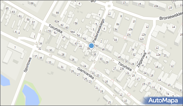 Koło, Toruńska, 37, mapa Koło