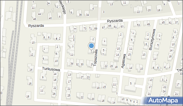 Komorów, Topazowa, 8, mapa Komorów