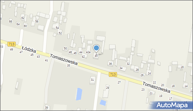 Komorów, Tomaszowska, 40, mapa Komorów