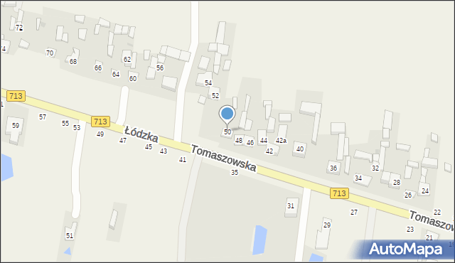 Komorów, Tomaszowska, 50, mapa Komorów