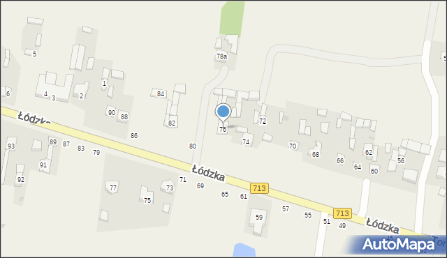 Komorów, Tomaszowska, 76, mapa Komorów