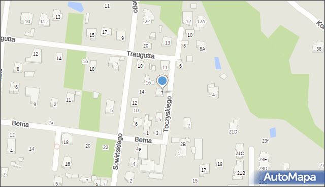 Konstancin-Jeziorna, Toczyskiego Józefa, 7, mapa Konstancin-Jeziorna