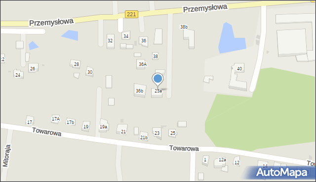 Kościerzyna, Towarowa, 23a, mapa Kościerzyna