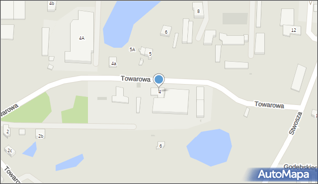 Kościerzyna, Towarowa, 4, mapa Kościerzyna
