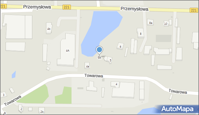 Kościerzyna, Towarowa, 5A, mapa Kościerzyna