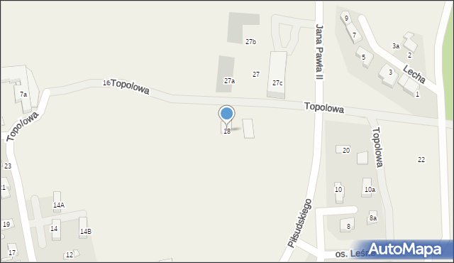 Koziegłowy, Topolowa, 18, mapa Koziegłowy