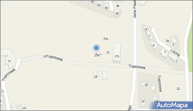 Koziegłowy, Topolowa, 27a, mapa Koziegłowy