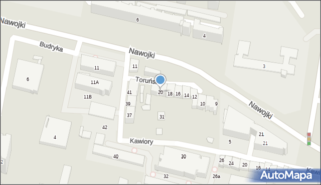 Kraków, Toruńska, 20, mapa Krakowa
