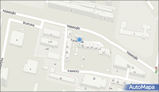 Kraków, Toruńska, 22, mapa Krakowa