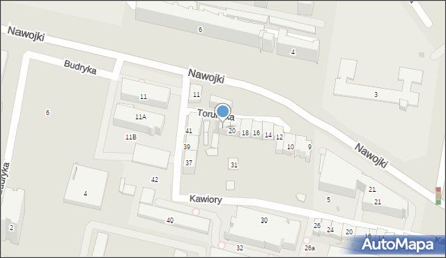 Kraków, Toruńska, 22, mapa Krakowa