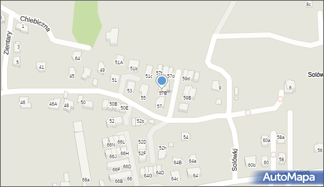 Kraków, Topografów, 57B, mapa Krakowa