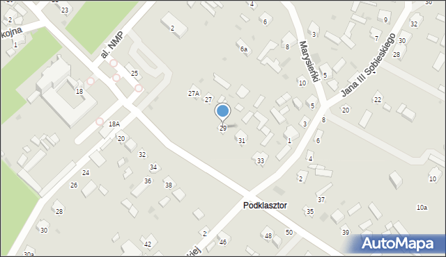 Krasnobród, Tomaszowska, 29, mapa Krasnobród