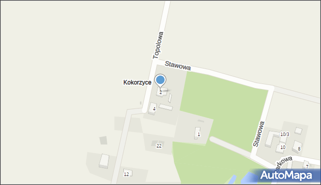 Krępice, Topolowa, 2, mapa Krępice