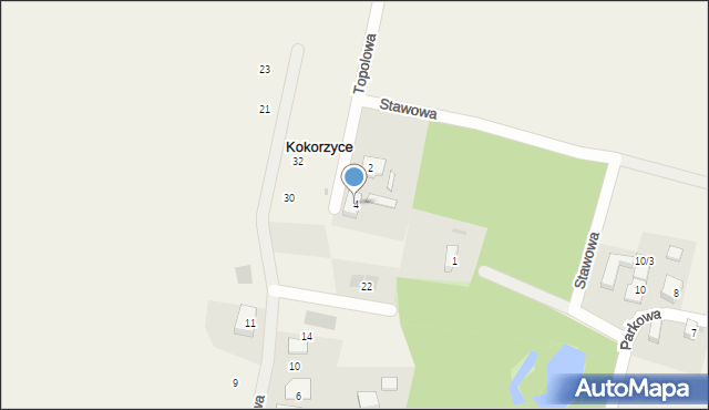 Krępice, Topolowa, 4, mapa Krępice