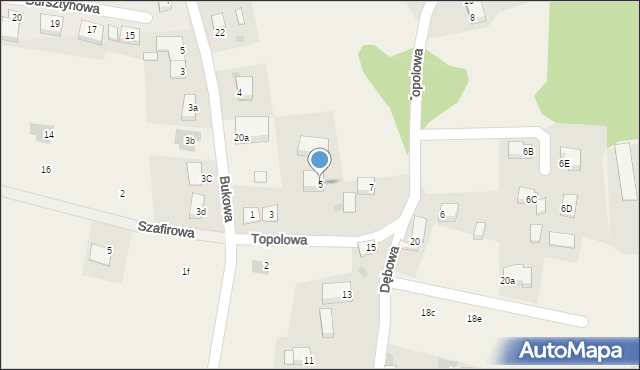 Kruszyn, Topolowa, 5, mapa Kruszyn