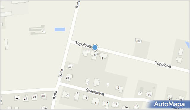 Kruszyn, Topolowa, 6, mapa Kruszyn