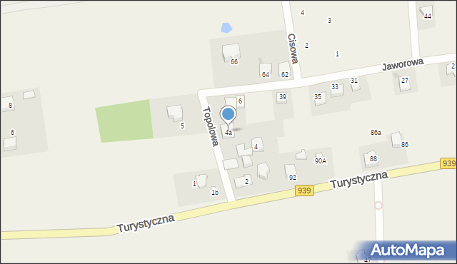 Łąka, Topolowa, 4a, mapa Łąka