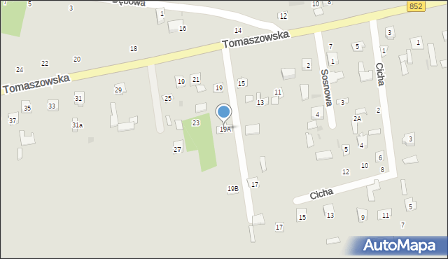 Łaszczów, Tomaszowska, 19A, mapa Łaszczów