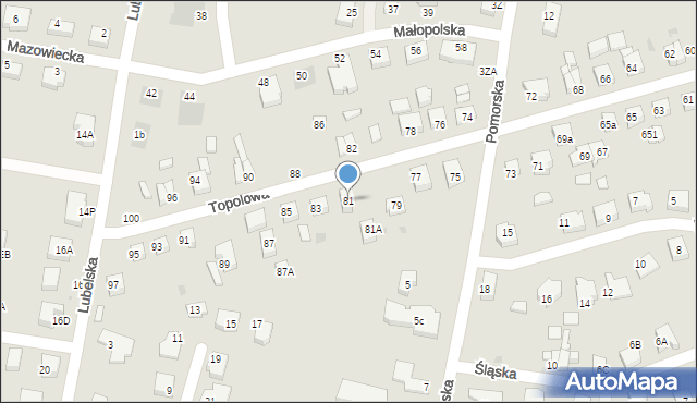 Lębork, Topolowa, 81, mapa Lębork