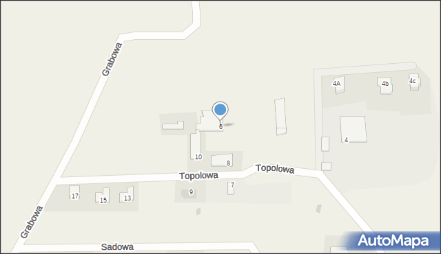 Łęgajny, Topolowa, 6, mapa Łęgajny