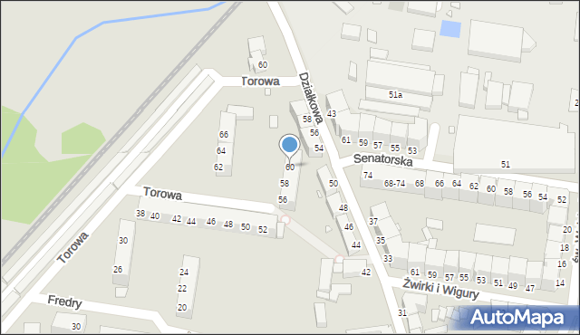 Legnica, Torowa, 60, mapa Legnicy